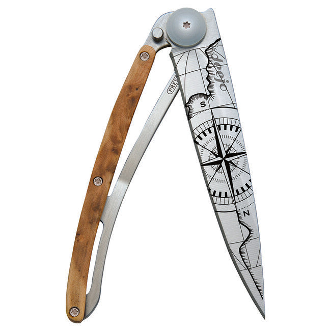 Deejo Folding Knife Titanium Terra Incognita
