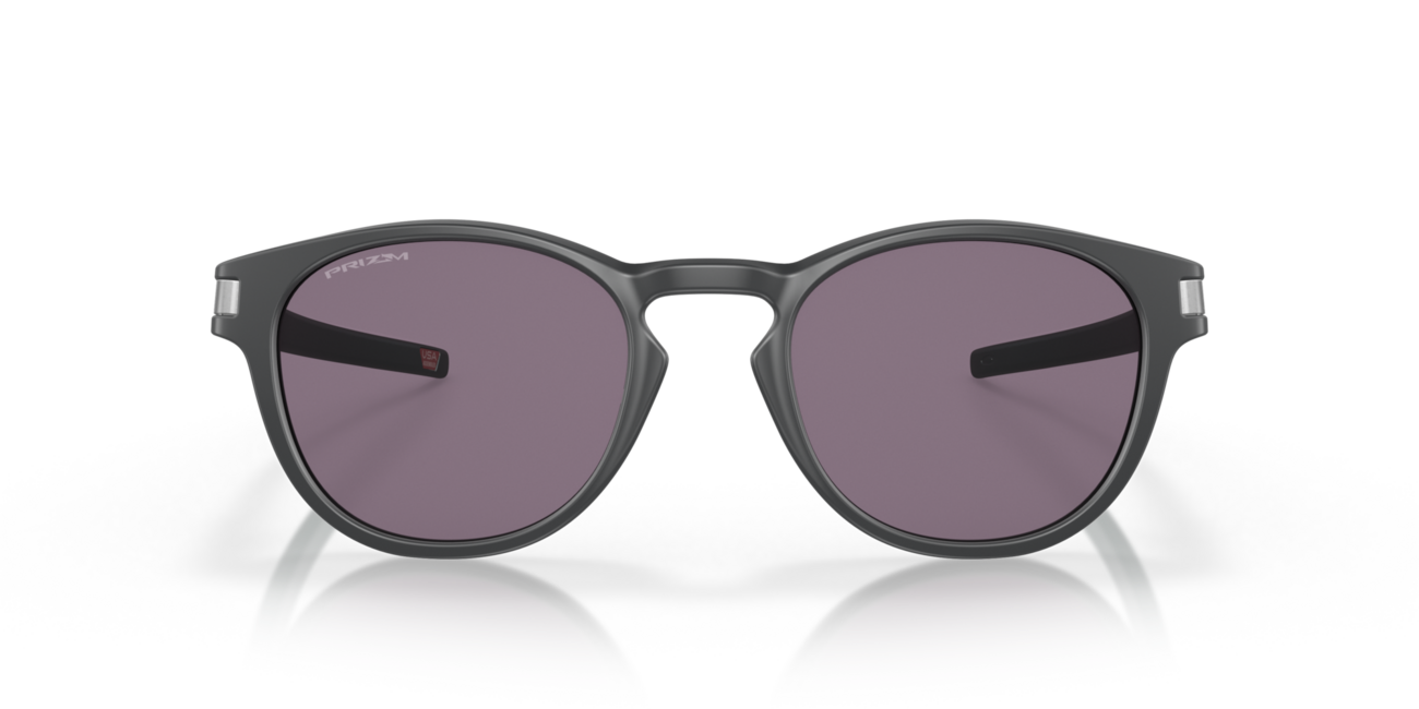 Oakley LATCH Sunglasses, Matte Carbon Frame, Prizm Grey Lenses, 53
