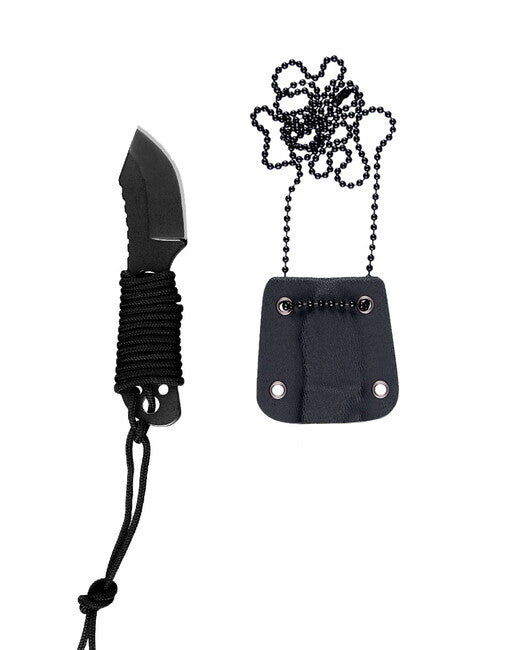 Mil-Tec Neck Knife in Plastic Sheath with Paracord Chain