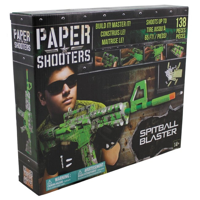 Paper Shooters Foldable Gun Set Green Spit
