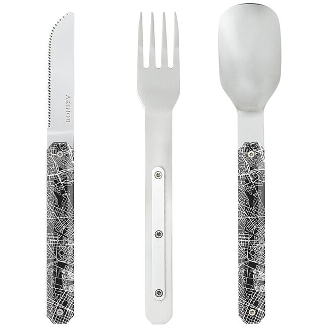 Akinod A01M00011 Cutlery Set 12h34, Downtown Noir