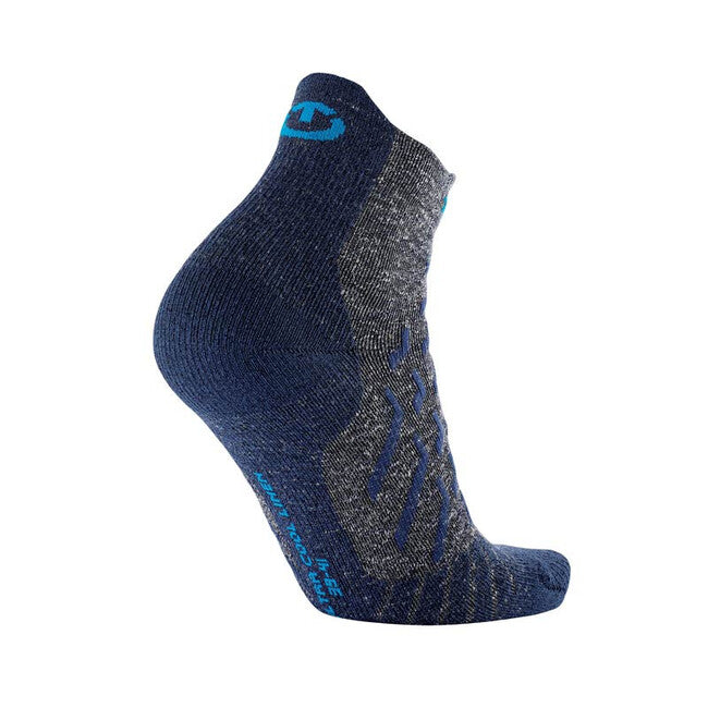 Therm-ic Ankle Socks, Grey/Navy Blue