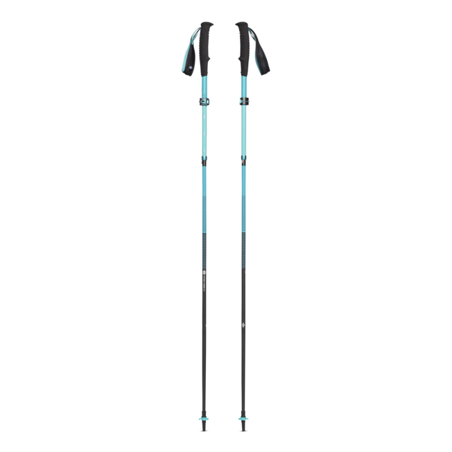 Black Women's Diamond Distance Carbon Flz Trekking Poles, Dark Patina