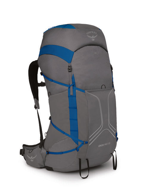 OSPREY turistický batoh EXOS PRO 55, dale grey/agam blue