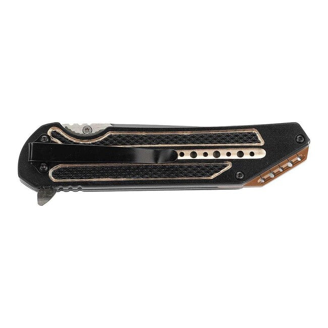 Herbertz Single-Hand Pocket Knife 9.2cm, Aluminum, Black-Bronze