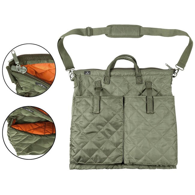 MFH Flight Helmet Bag BW, Olive Green