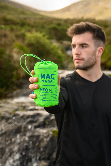 Mac in a Sac Origin 2 Waterproof Jacket, Neon Green