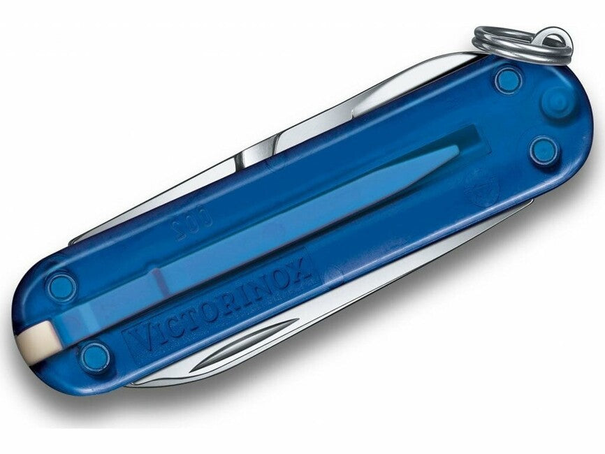 Victorinox Classic SD Deep Ocean Multitool, Transparent Blue, 58mm Knife, 7 Functions