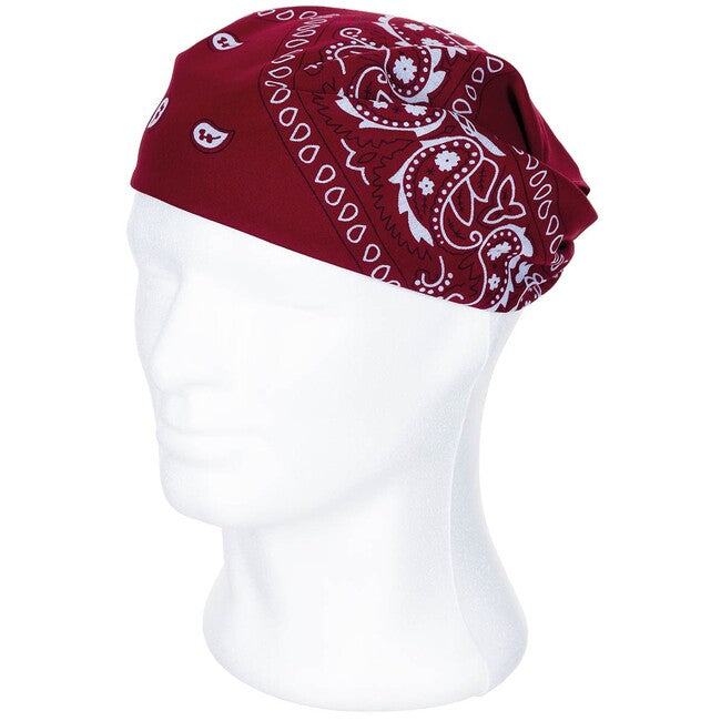 MFH Scarf, Burgundy-Black, Approx. 55 x 55 cm, Cotton