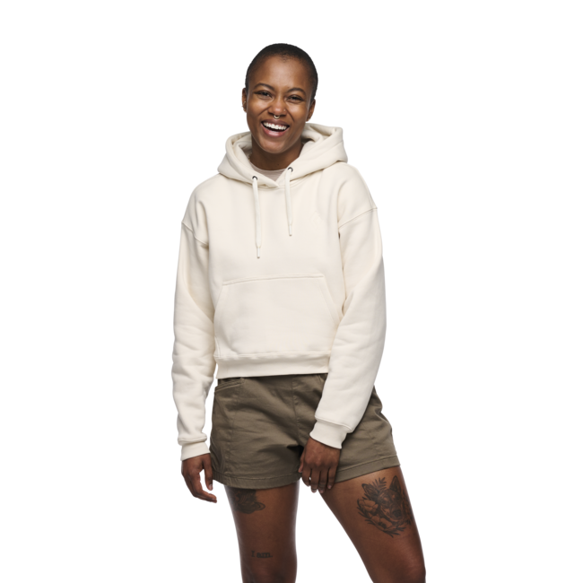 Black Diamond Women's Crop Hoodie, Off White