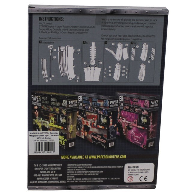 PAPER SHOOTERS Green Spit Replacement Magazine, 2 pcs