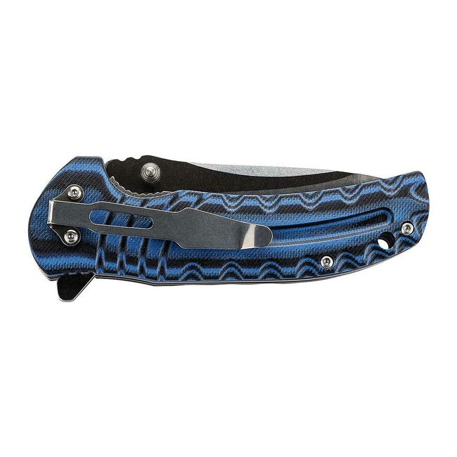 Herbertz Single-Handed Pocket Knife 8.2cm, G10, Blue-Black