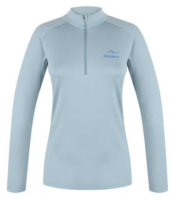 HUSKY Thermals Long Sleeve T-Shirt TROMI ZIPS L, Faded Mint