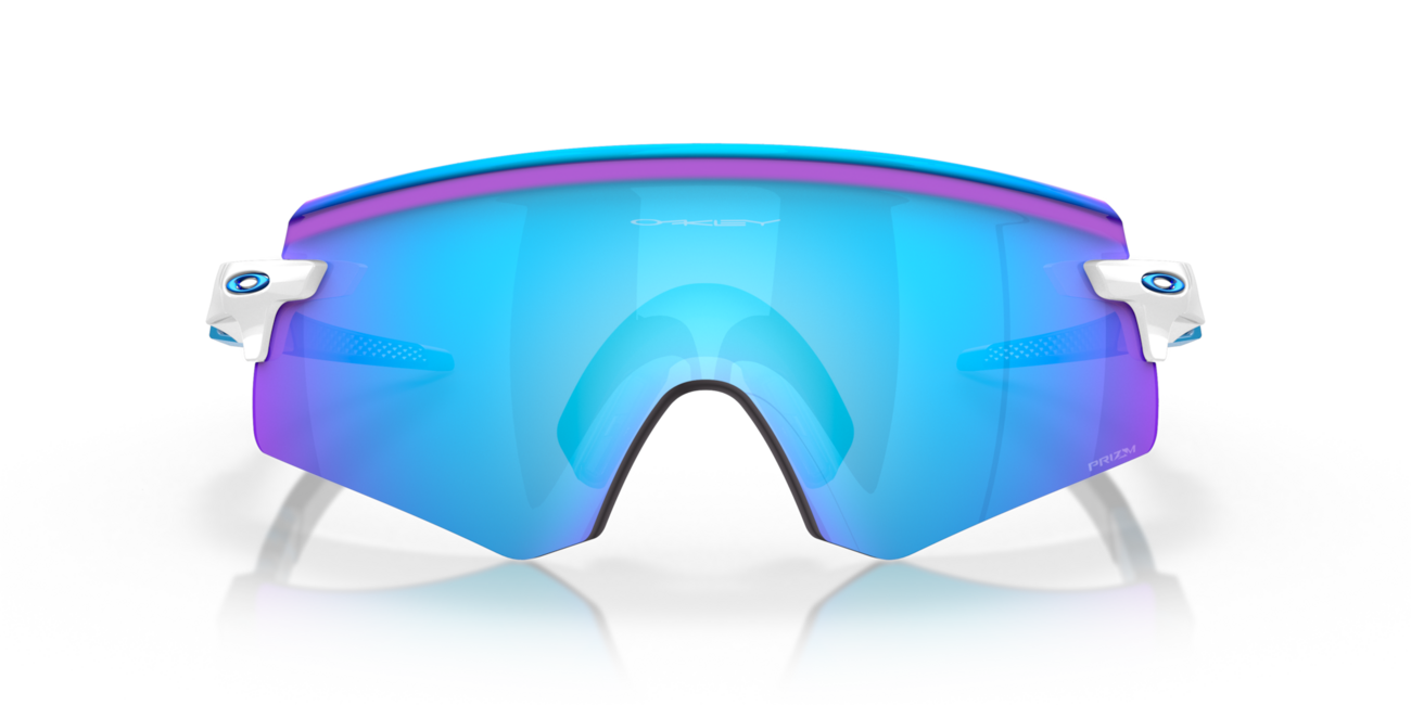 Oakley ENCODER Sunglasses, Polished White, Prizm Sapphire