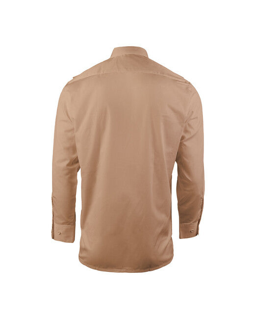 Mil-Tec Service Shirt Long Sleeve, Khaki