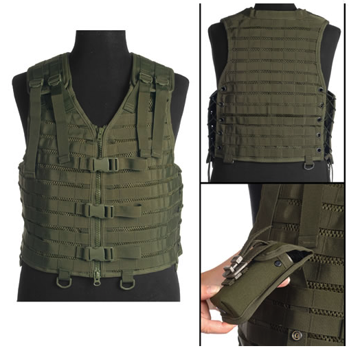 Mil-Tec Modular System Tactical Vest, Black