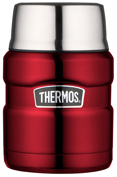 Thermos King Food Container with Spoon 0.47L, Red