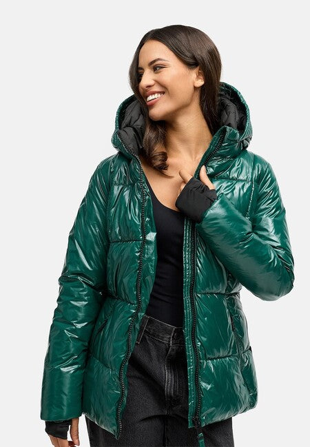 Navahoo Women's Winter Jacket with Hood EISGLANZ, Evergreen