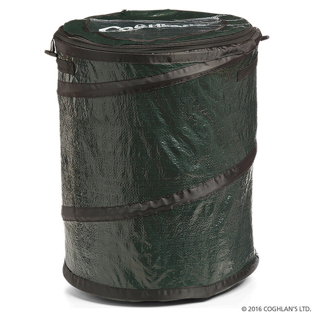 Coghlans Pop-Up Camping Trash Bag Stuffbag 53 Liters, Dark Green