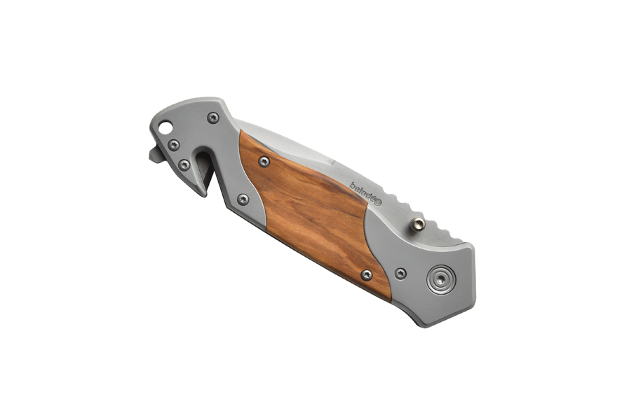 Baladeo ECO200 Rescue Knife, Olive Wood Handle