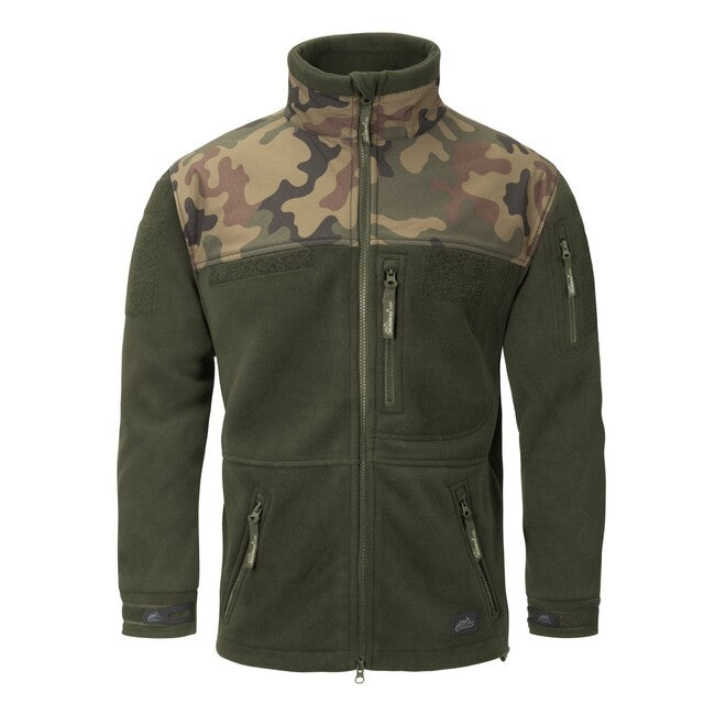 Helikon-Tex Infantry Fleece Jacket, Black Woodland, 330g/m2