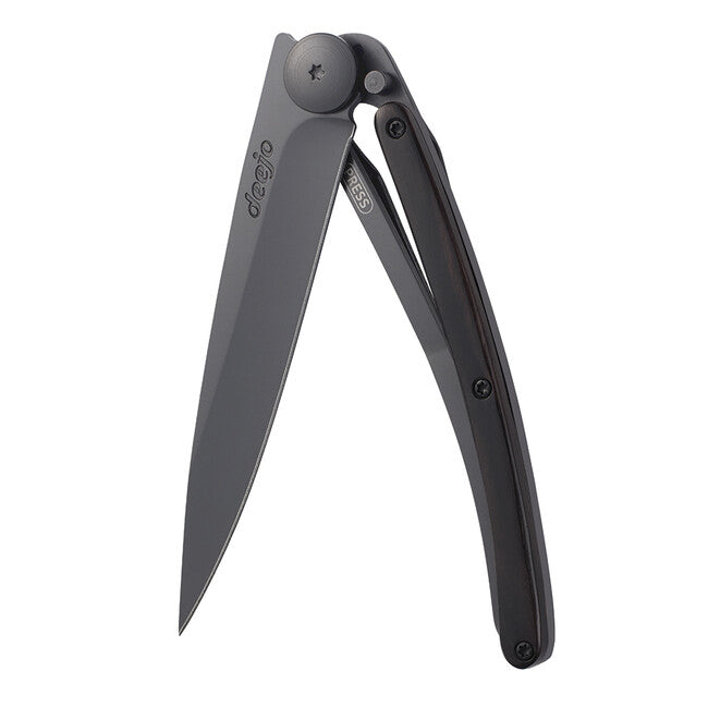 Deejo Folding Knife Ebony Wood
