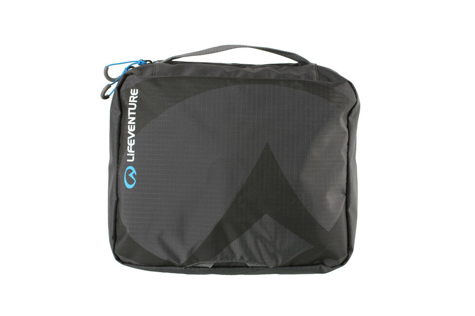 Lifeventure Nylon Laundry Bag with Two Compartments and Multiple Pockets 22 x 18 x 8 cm, Grey