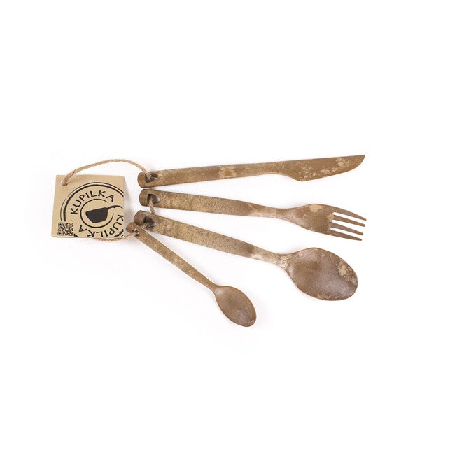 Kupilka CUTLERY Camping Cutlery Set, Brown