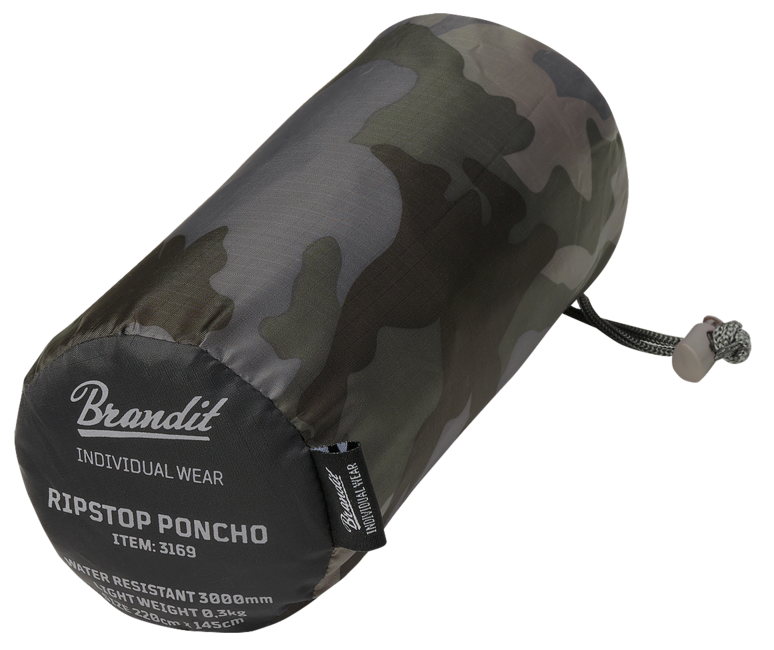 Brandit Ripstop Poncho, Dark Camo