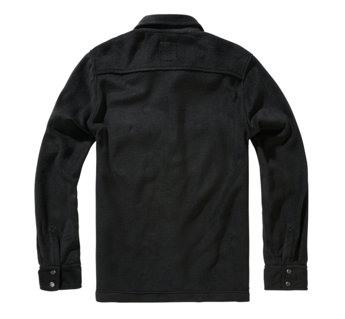 Brandit Jeff Fleece Long Sleeve Shirt, Black