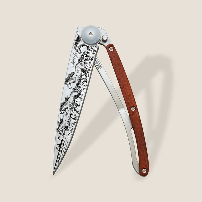 Deejo Tattoo Wild Horses Folding Knife