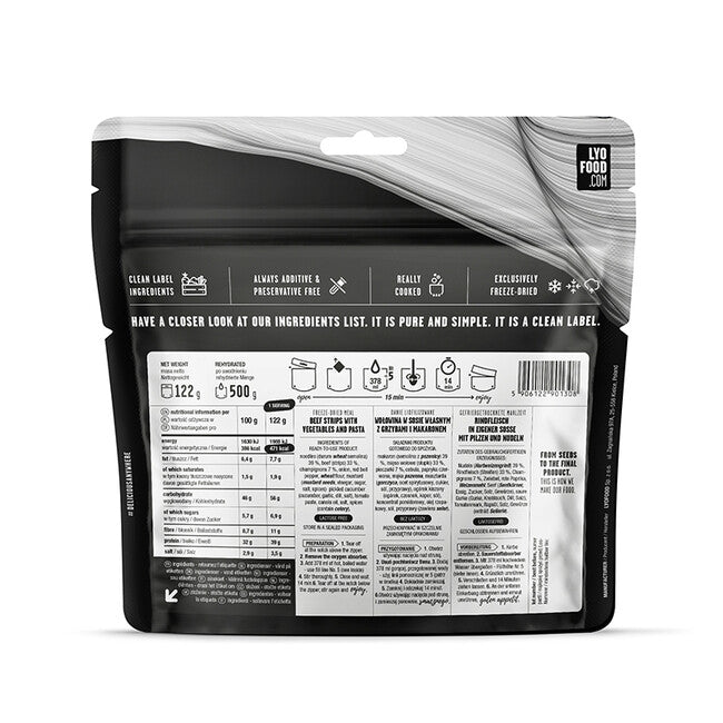 LYOfood Beef Stroganoff 500g