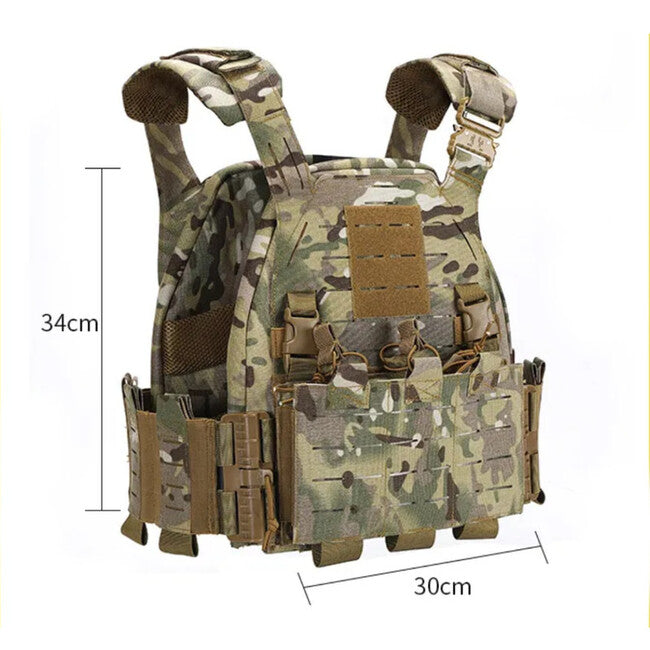 DRAGOWA vesta s rýchloupínacou sponou, Multicam