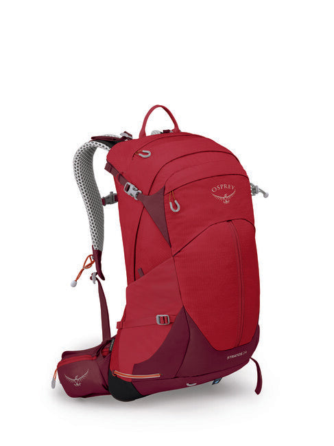 Osprey Stratos 24 Hiking Backpack, Poinsettia Red