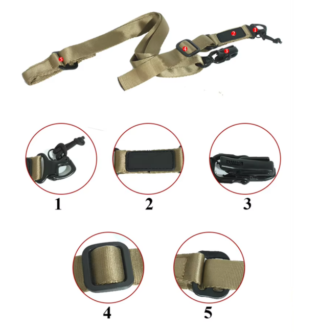 DRAGOWA MS2 Weapon Sling, Black