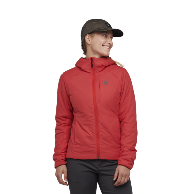 Black Diamond First Light Stretch Women's Hoodie, Coral Red