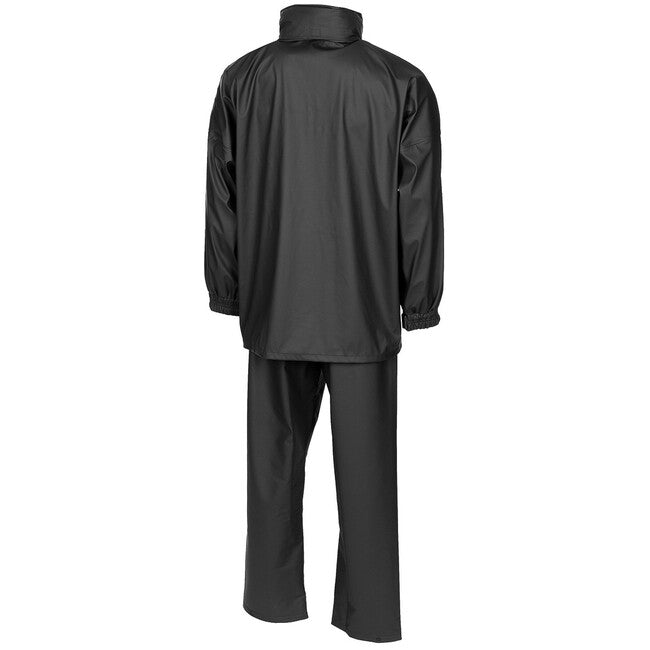 MFH Premium Rain Suit, 2-Piece, Black