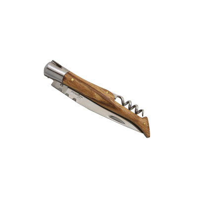 baladeo Tradition Pocket Knife with Corkscrew, Ash Wood Handle
