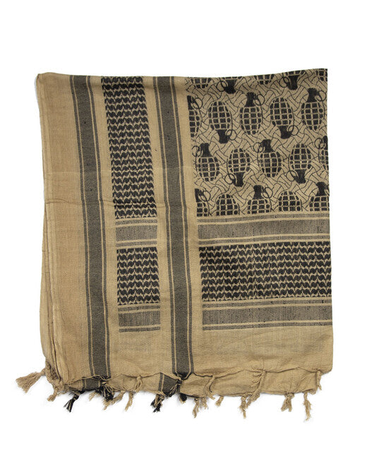 Mil-Tec Shemagh Scarf, Coyote/Black