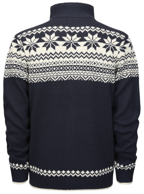 Brandit Norwegian Sweater with Zip Fastening, Navy Blue