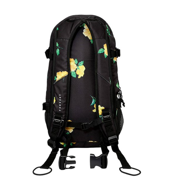 Forvert Louis Allover Backpack 20L, Black Hibiscus
