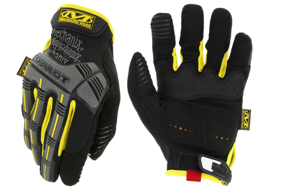 Mechanix M-Pact Work Gloves, Black/Yellow