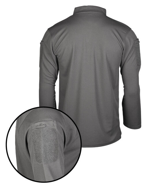 Mil-Tec Tactical Polo Shirt Long Sleeve, Urban Grey
