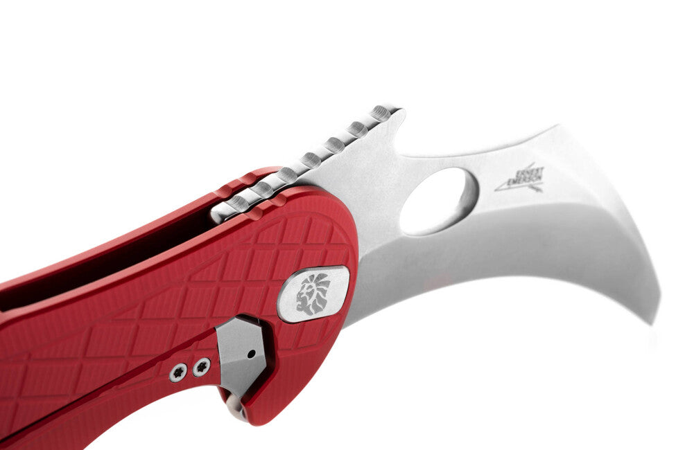 Lionsteel L.E. ONE 1 A RS Karambit Knife, Red/Stone Washed