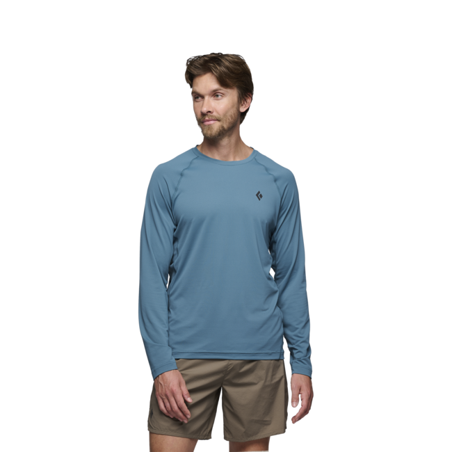 Black Diamond Alpenglow Crew Men's Long Sleeve T-Shirt, Creek Blue