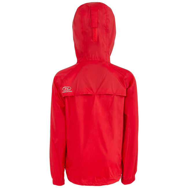 Highlander Stow and Go Kids Pršiplášť pre deti, červený