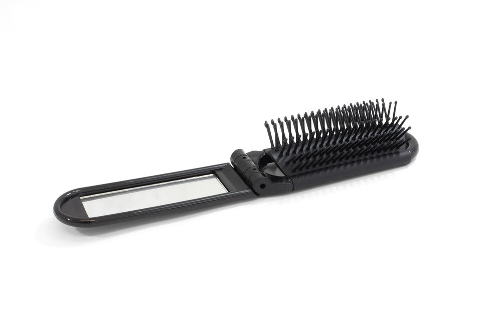 BasicNature Collapsible Hair Brush, Black