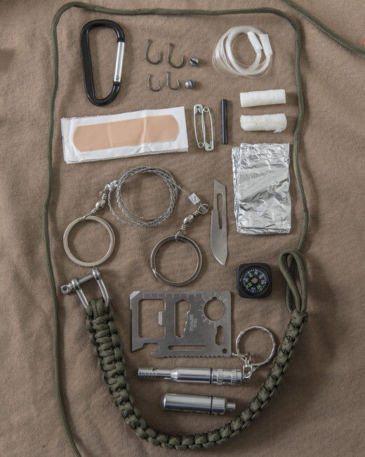 Mil-Tec Paracord Survival Kit Large, Olive