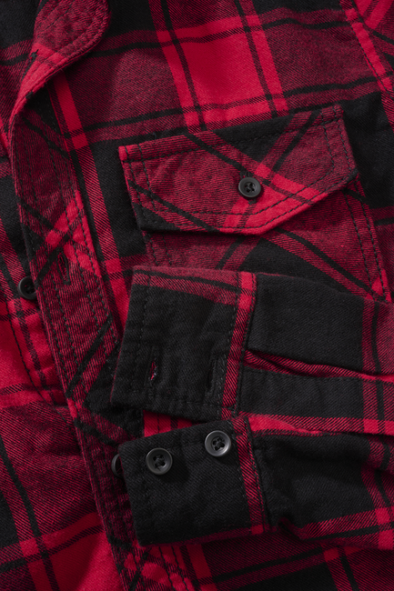 Brandit Children's Long Sleeve Shirt, Red Black