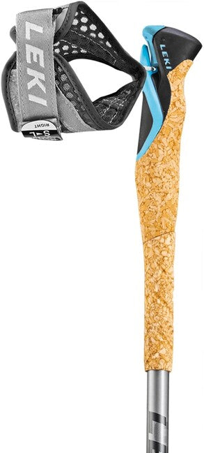 LEKI Cross Trail TA Trekking Poles 100 - 135 cm, Dark Anthracite-Light Anthracite-Light Blue
